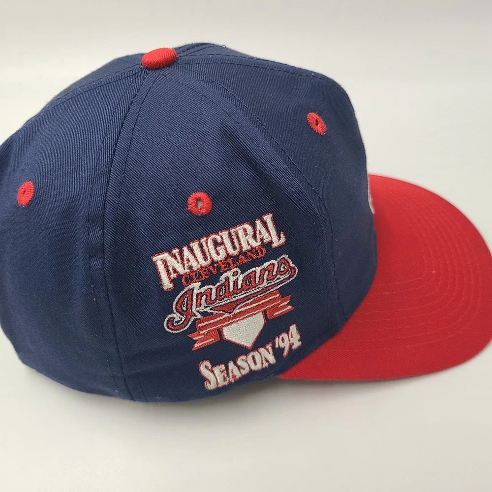 Vintage Cleveland Indians Hat Snapback Logo 7‎ Chief Wahoo 1994 Inaugural Season